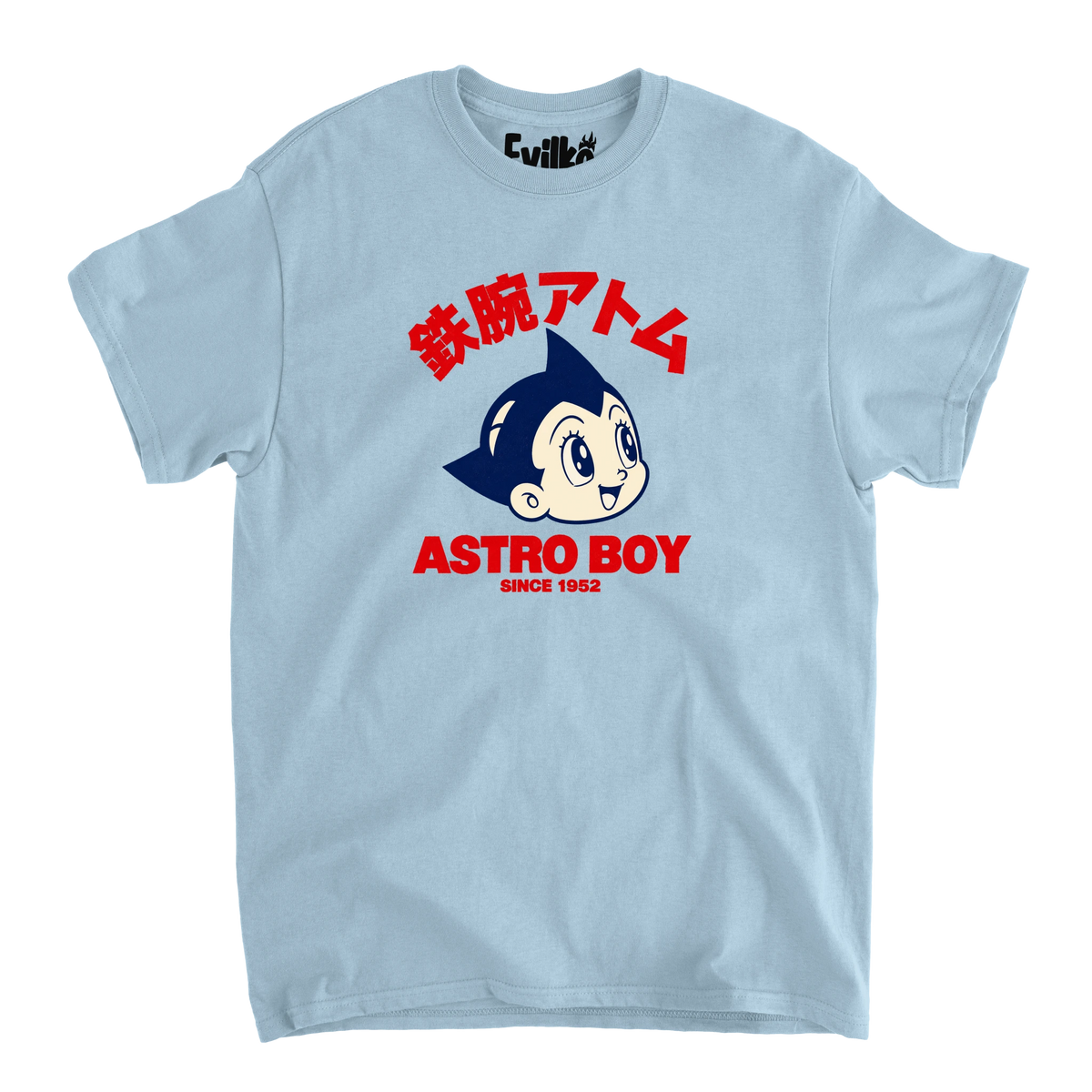 Astro Boy Retro — Mens Tee — Light Blue — Front