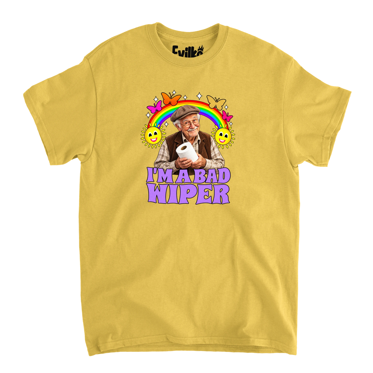 Im A Bad Wiper Halftone — Mens Tee — Daisy — Front
