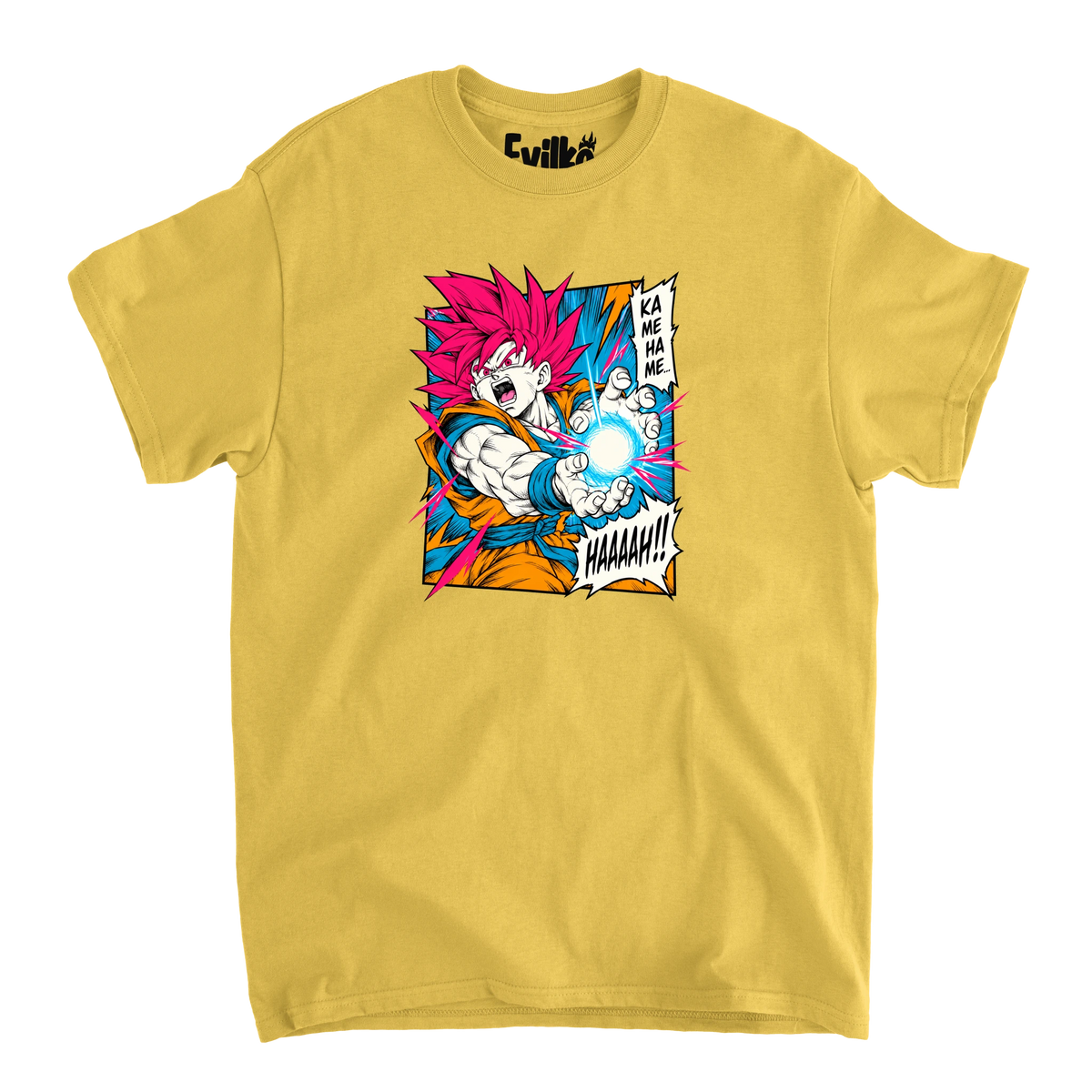 Goku Kamehameha Manga — Mens Tee — Daisy — Front