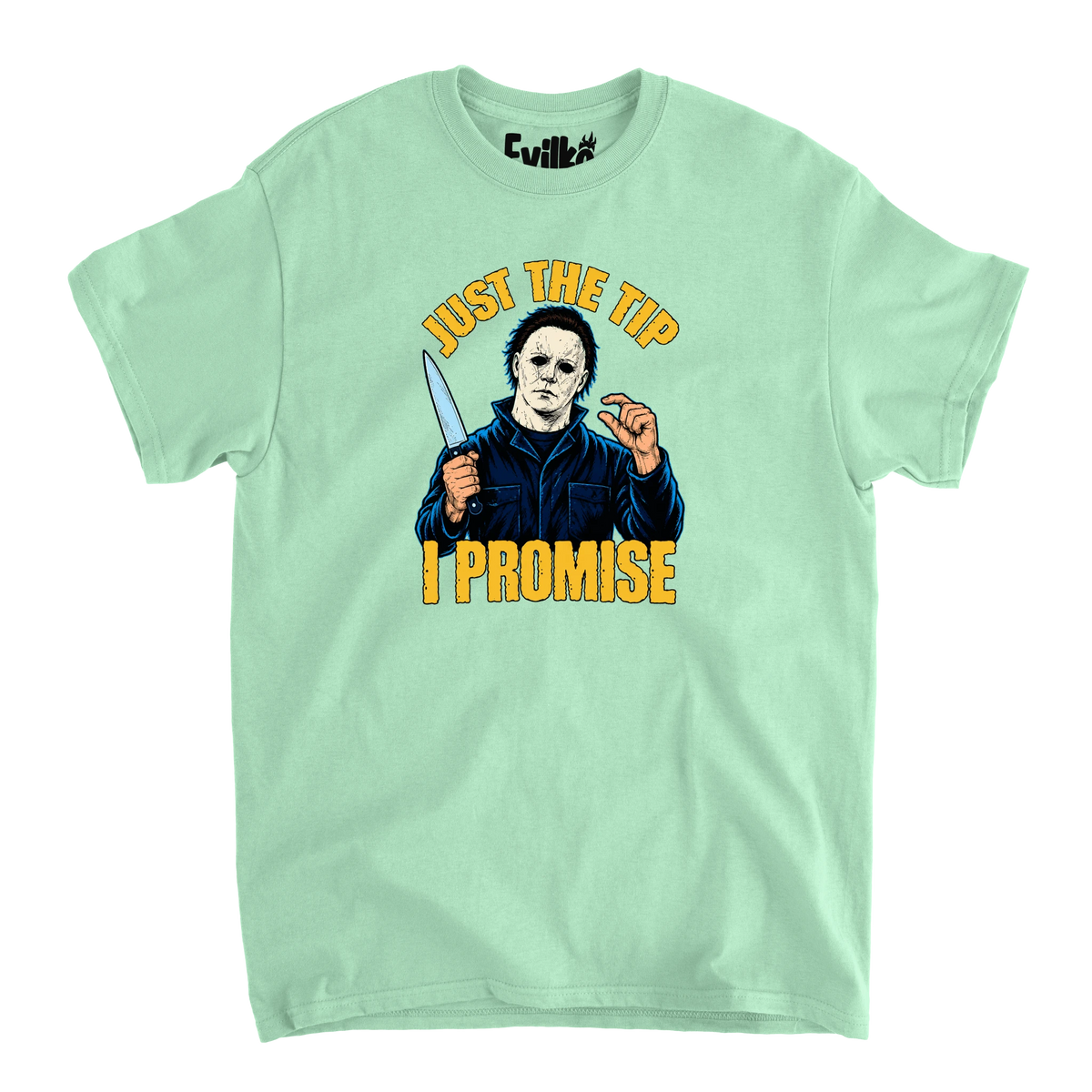 Just The Tip Michael Myers — Mens Tee — Mint — Front