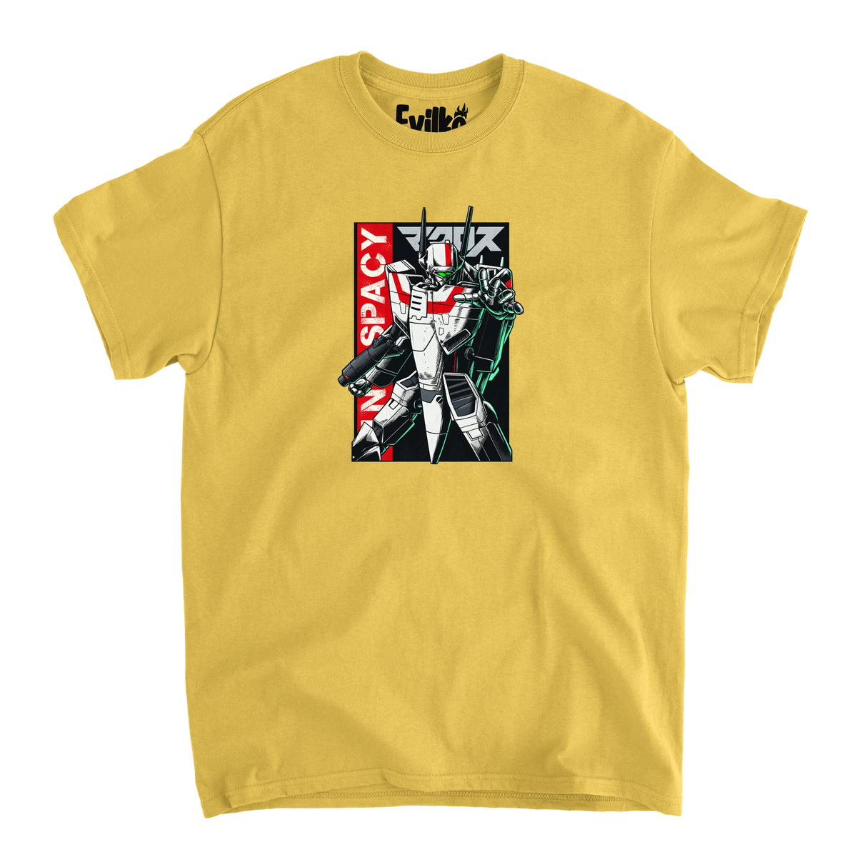 Macross UN Spacy Halftone — Mens Tee — Daisy — Front