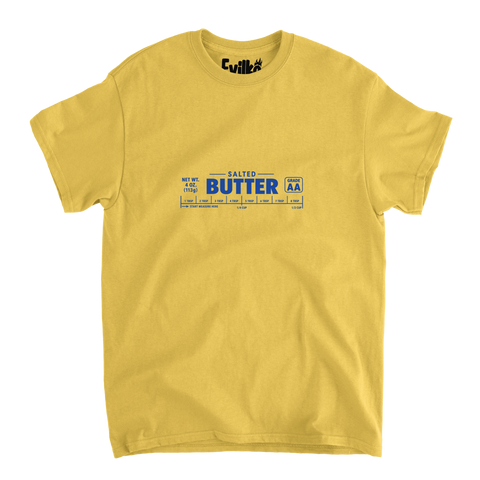 Salted Butter Blue — Mens Tee — Daisy — Front
