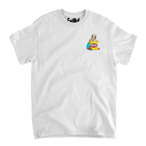 Plato Mold Your Mind — Mens Tee — White — Front