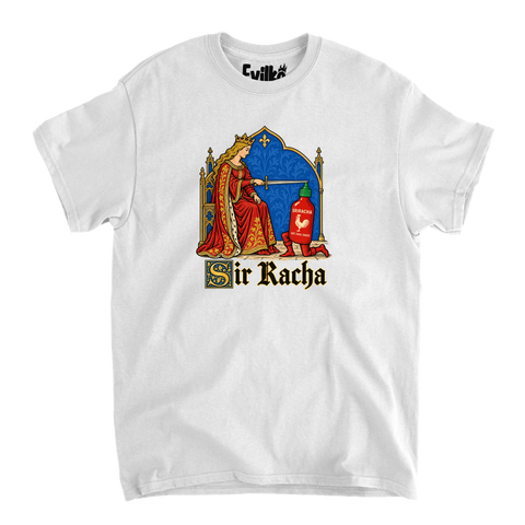 Sir Racha — Mens Tee — White — Front