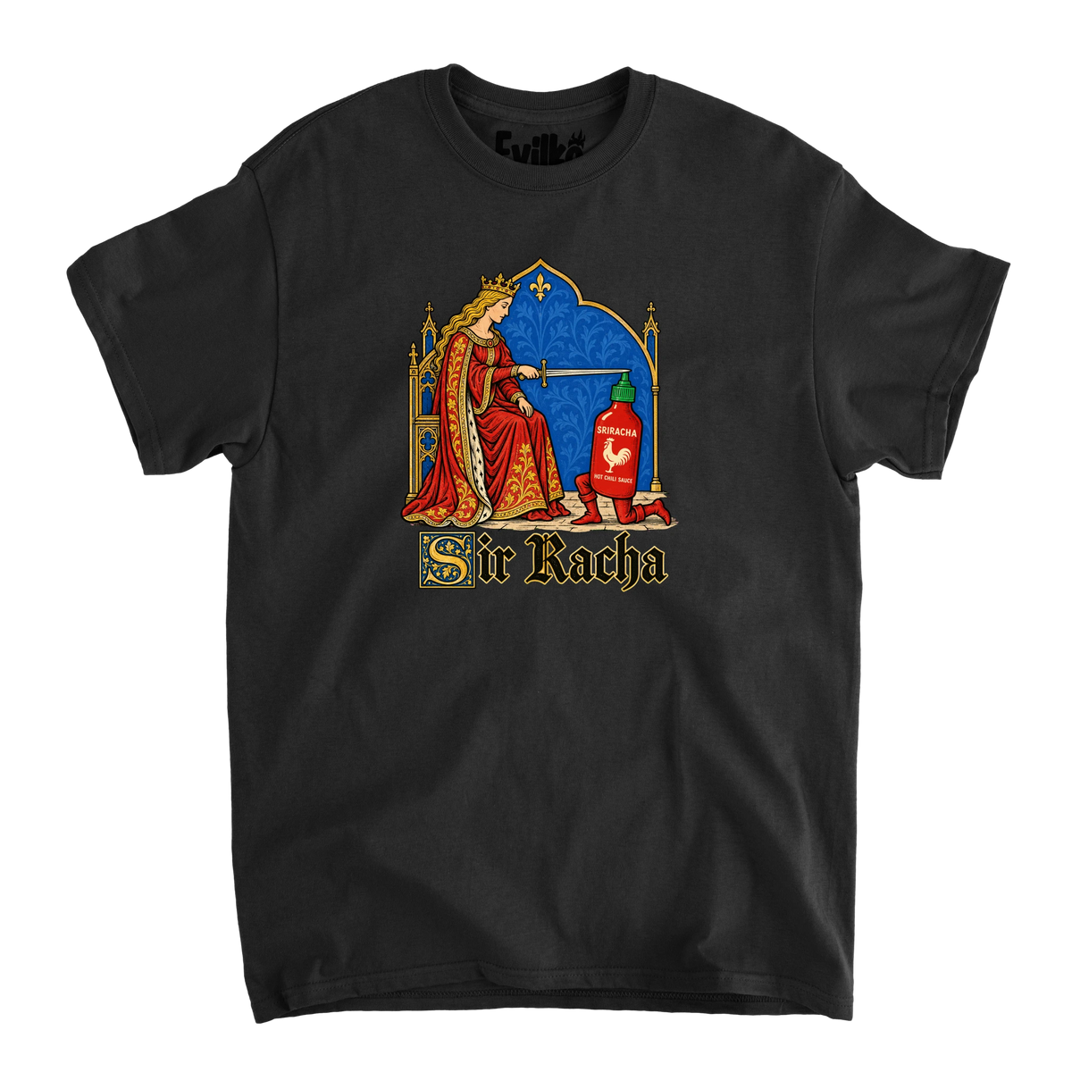 Sir Racha — Mens Tee — Black — Front