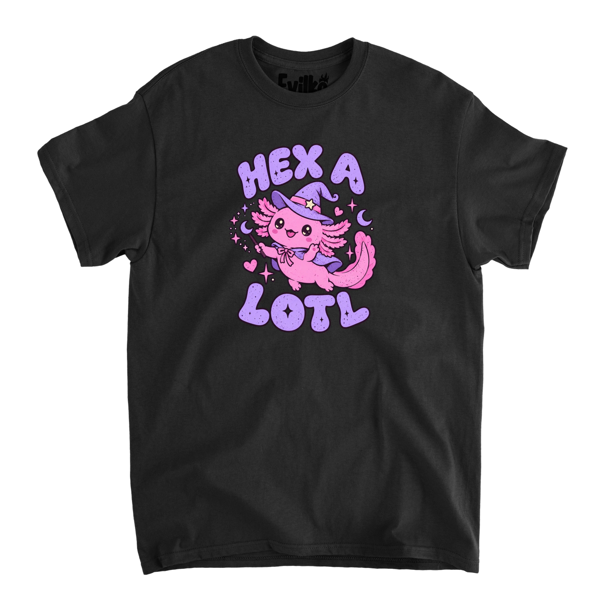 Hex A Lotl — Mens Tee — Black — Front