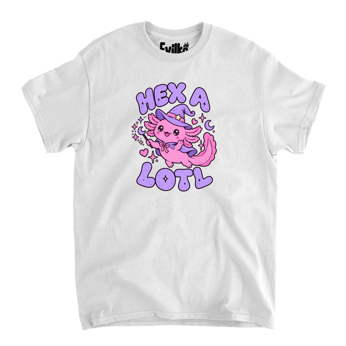 Hex A Lotl — Mens Tee — White — Front