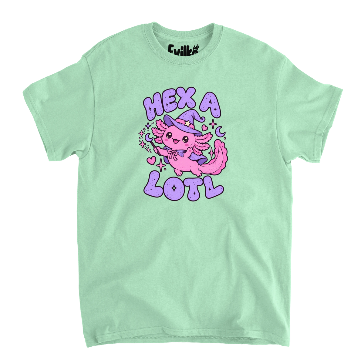 Hex A Lotl — Mens Tee — Mint — Front