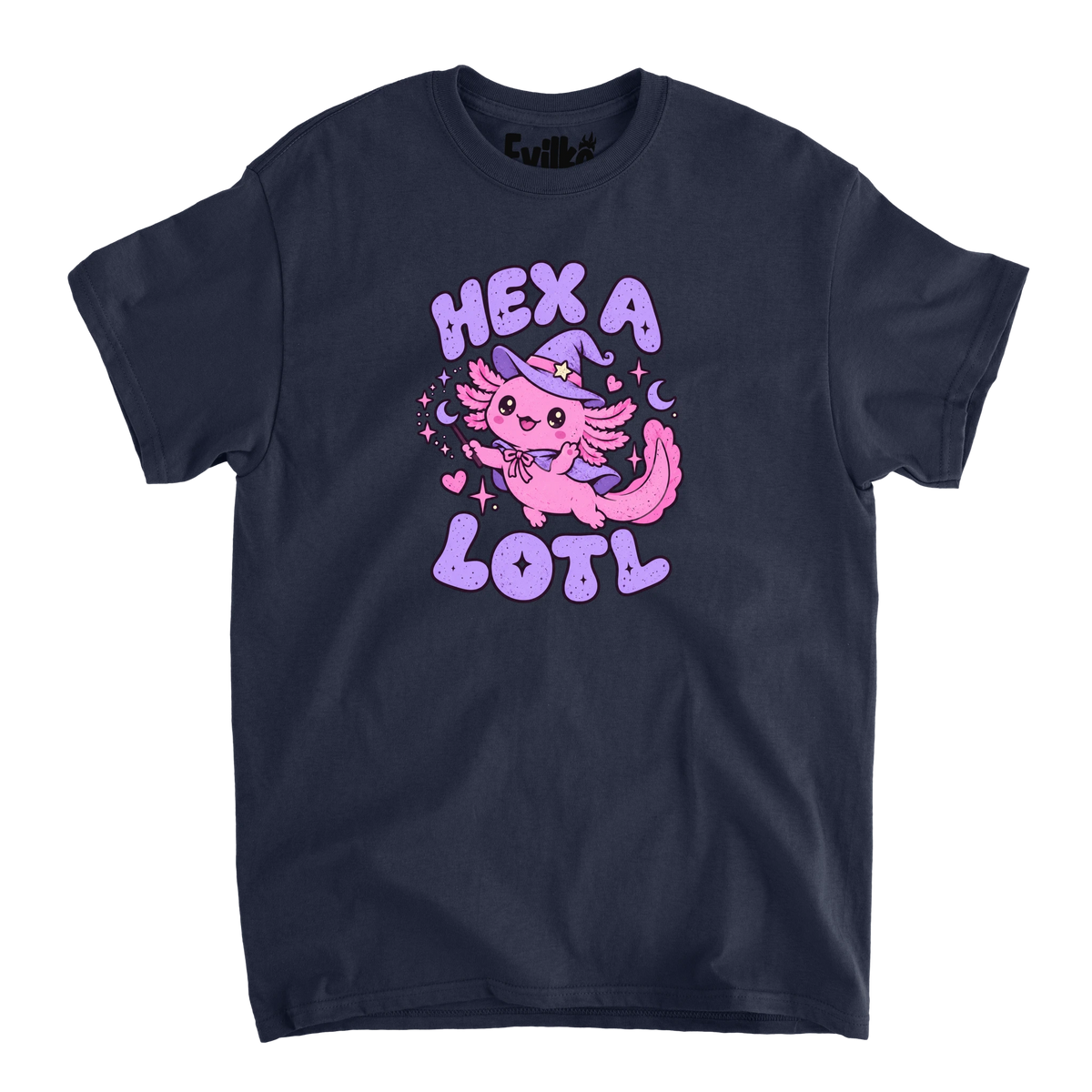 Hex A Lotl — Mens Tee — Navy — Front