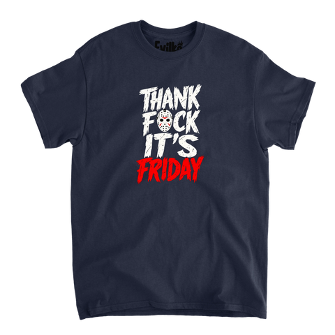 Thank Fuck Its Friday — Mens Tee — Navy — Front