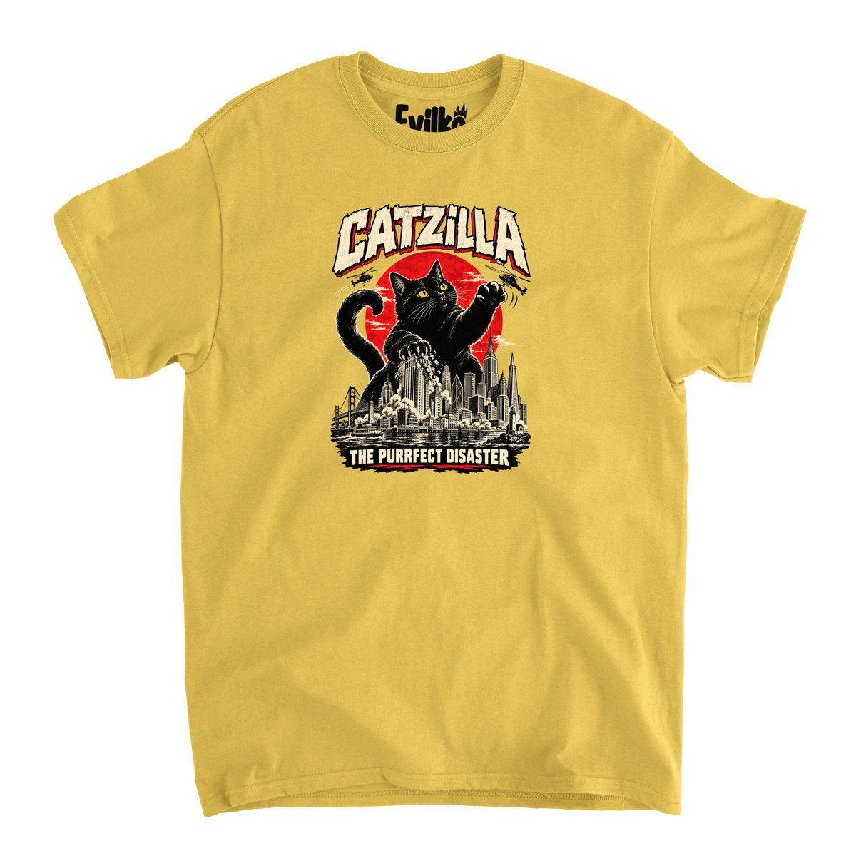 Catzilla — Mens Tee — Daisy — Front
