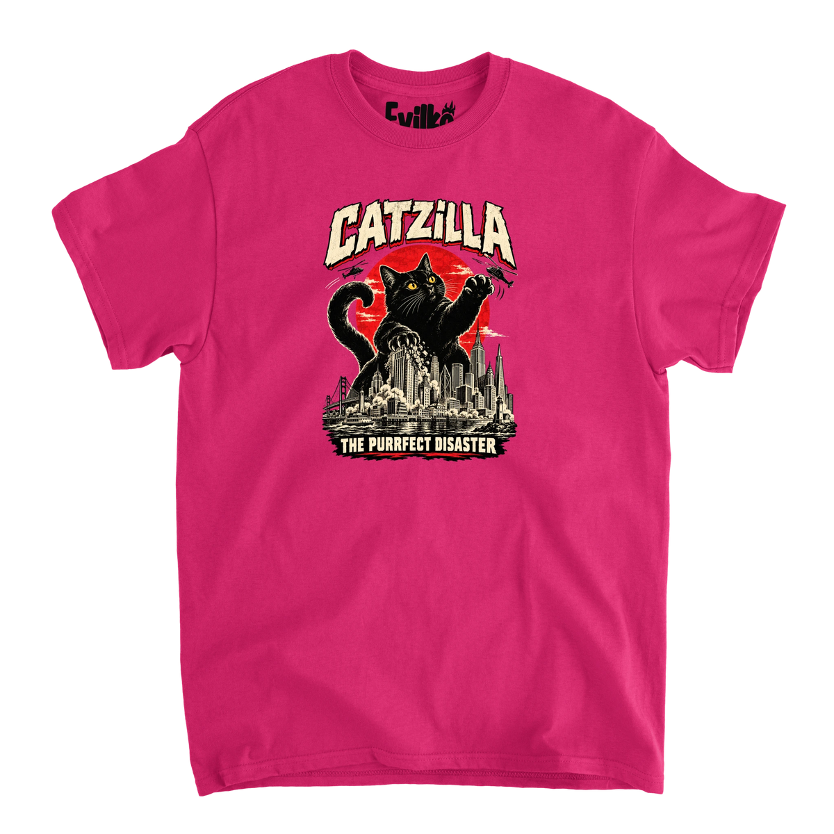 Catzilla — Mens Tee — Heliconia — Front