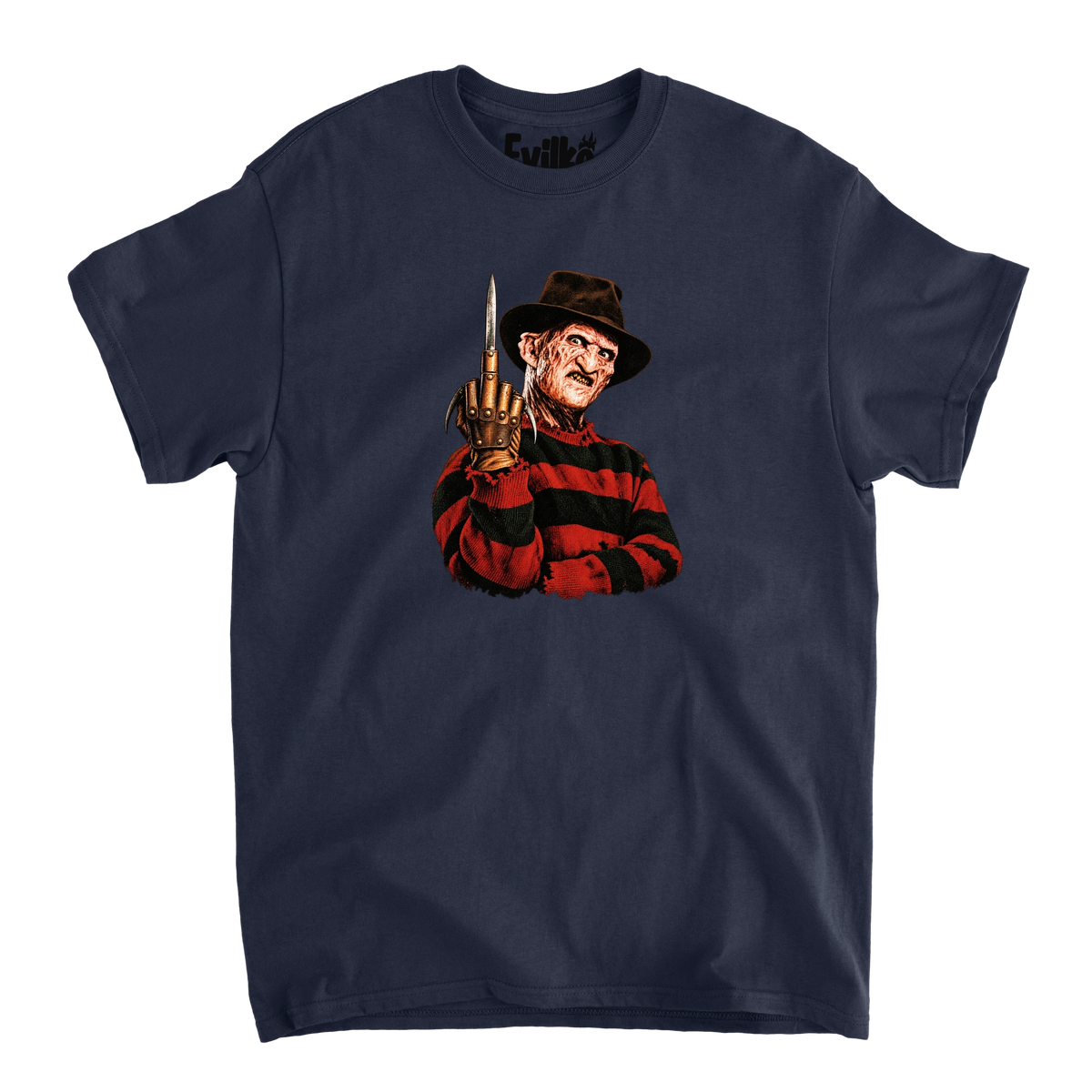 Freddy Middle Claw Halftone — Mens Tee — Navy — Front