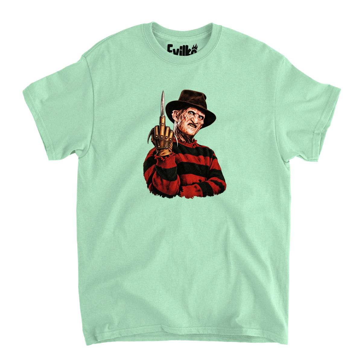 Freddy Middle Claw Halftone — Mens Tee — Mint — Front