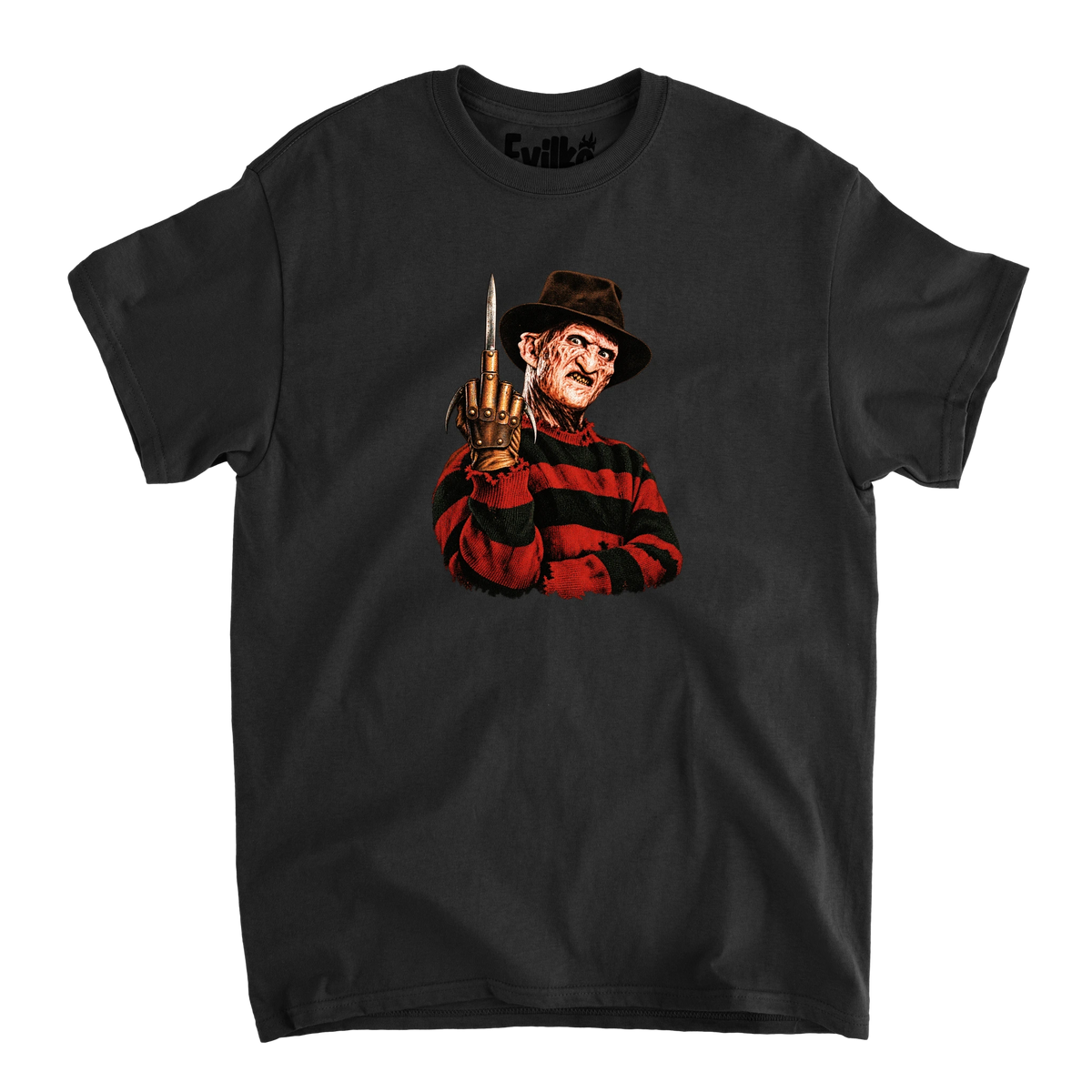 Freddy Middle Claw Halftone — Mens Tee — Black — Front
