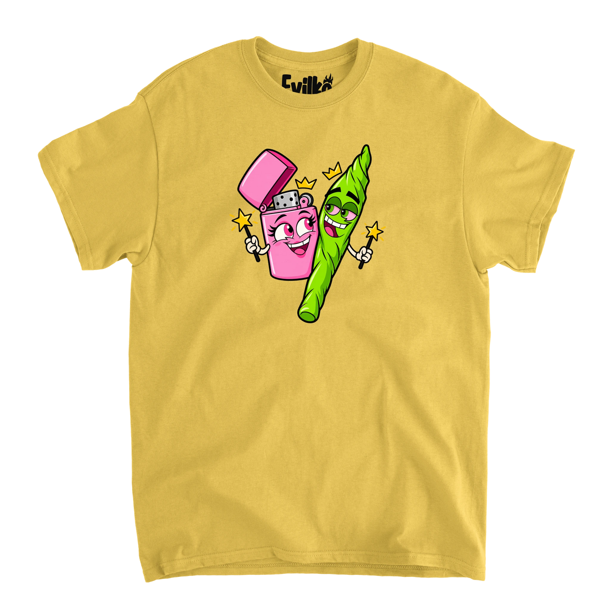Lighter and Joint — Mens Tee — Daisy — Front