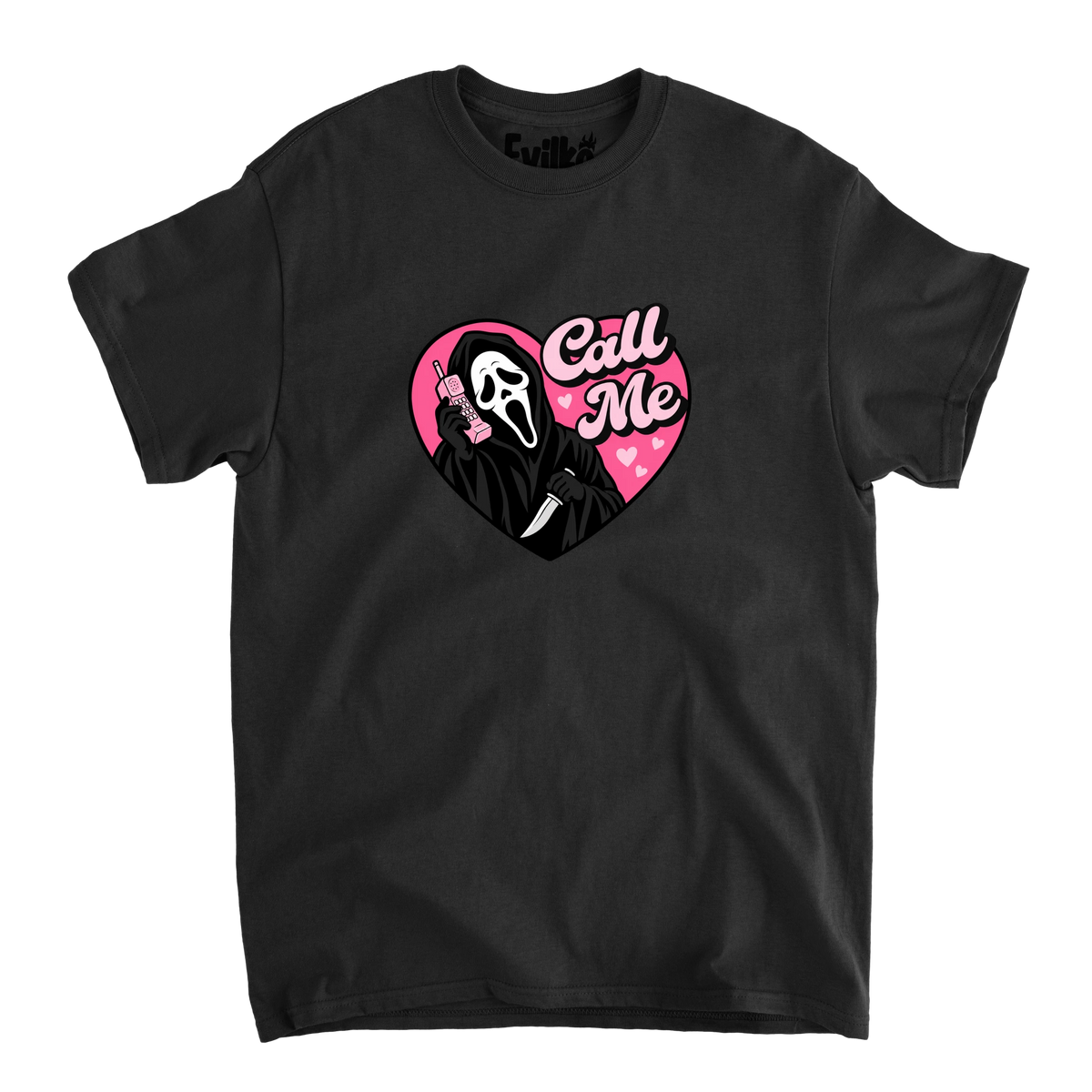 Call Me Ghostface — Mens Tee — Black — Front