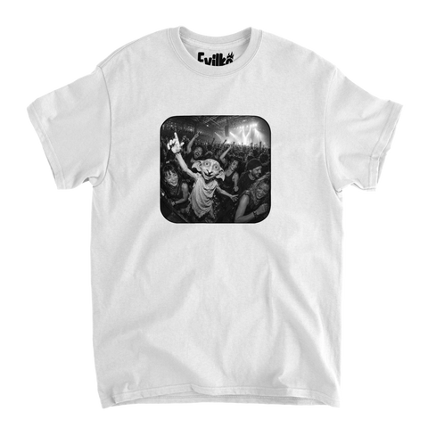 Dobby Concert Crowd — Mens Tee — White — Front