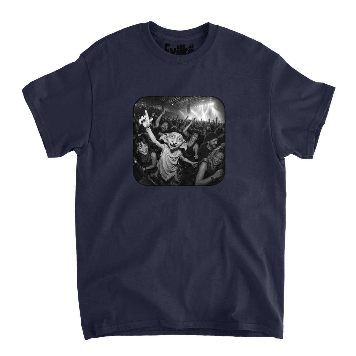 Dobby Concert Crowd — Mens Tee — Navy — Front