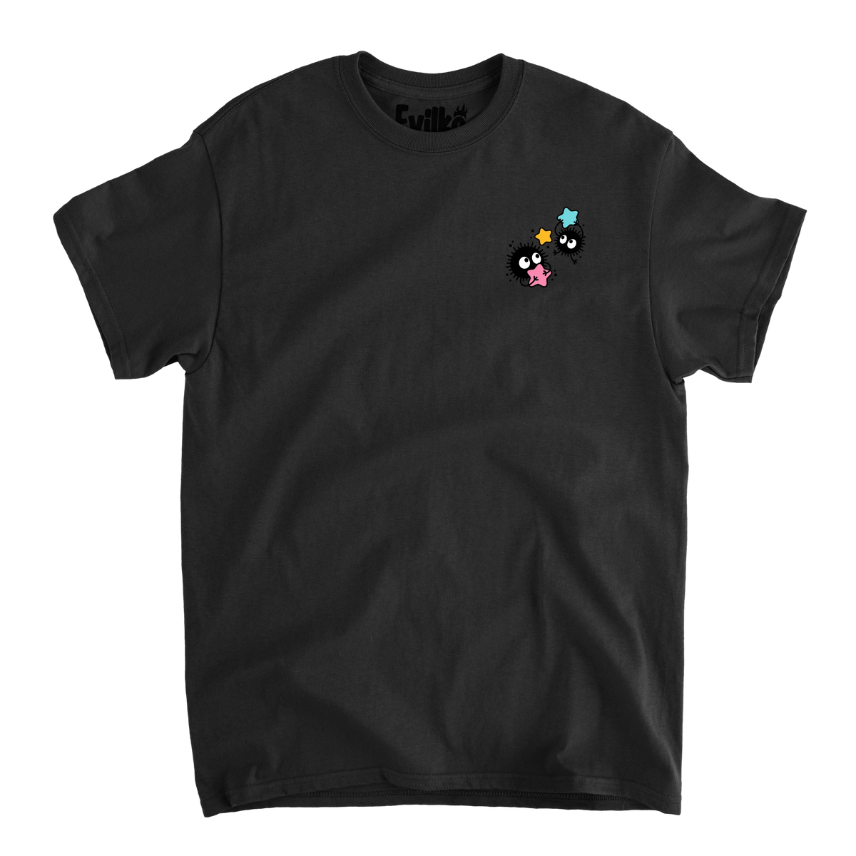 Soot Sprites Candy Stars — Mens Tee — Black — Front