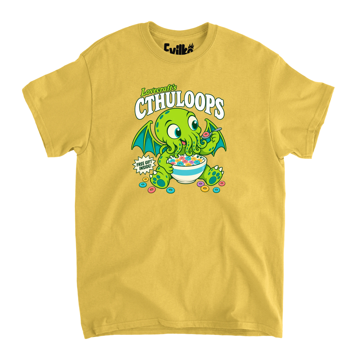 Lovecrafts Cthuloops — Mens Tee — Daisy — Front