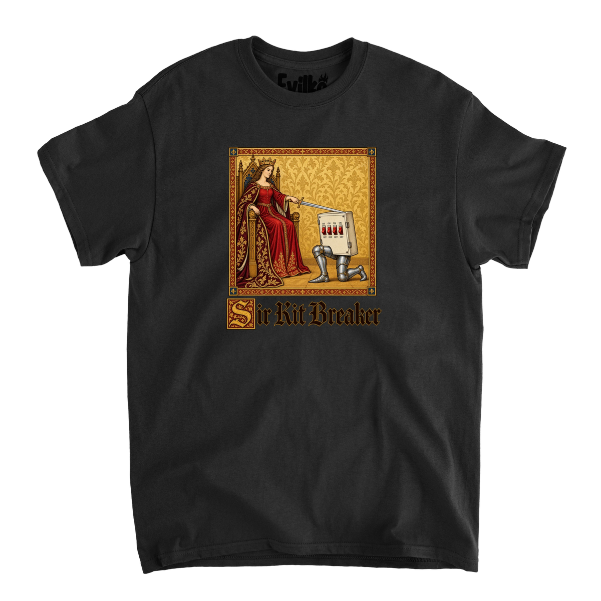 Sir Kit Breaker — Mens Tee — Black — Front