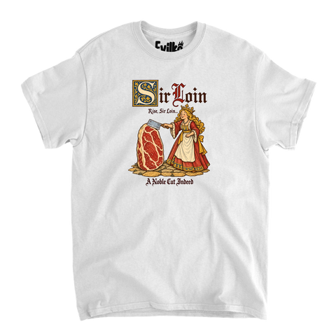 Sir Loin — Mens Tee — White — Front