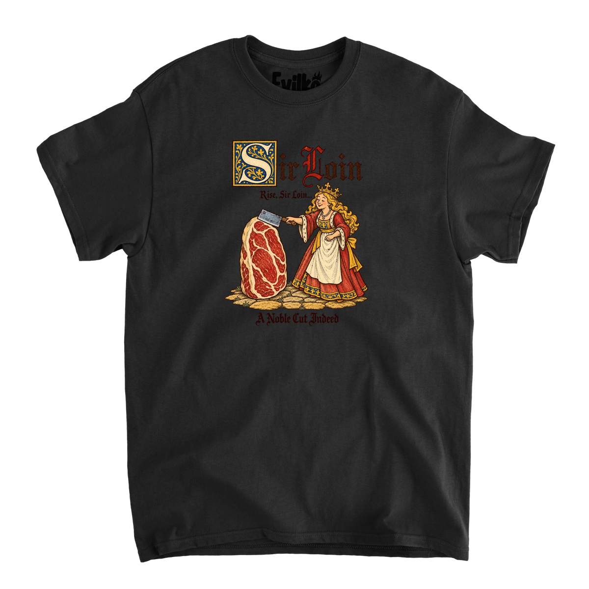 Sir Loin — Mens Tee — Black — Front