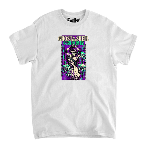 Ghost In The Shell Modern Variation — Mens Tee — White — Front