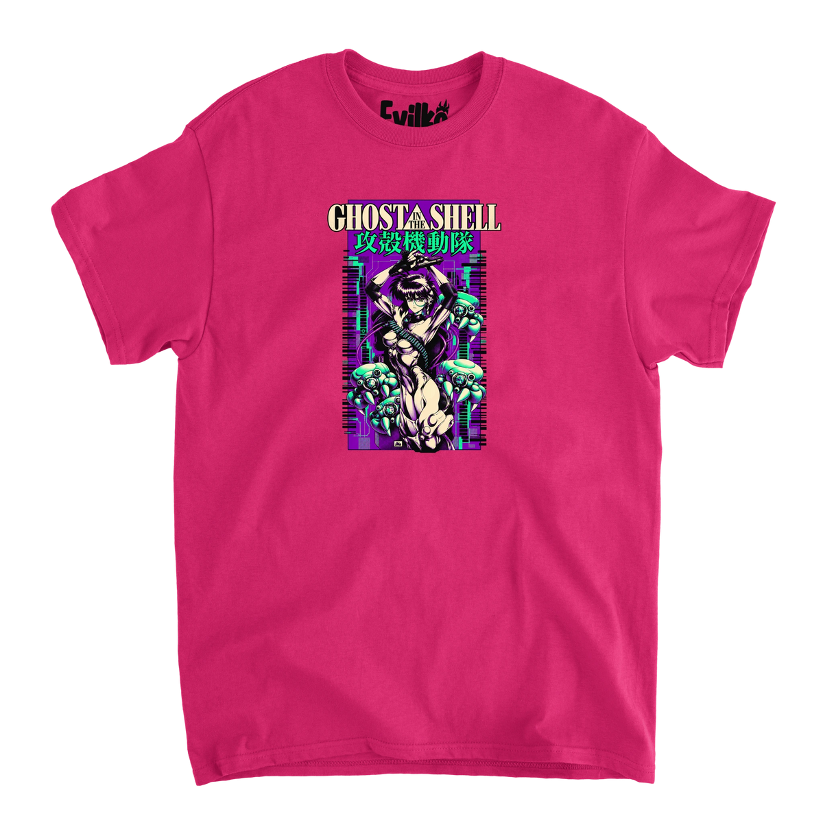 Ghost In The Shell Modern Variation — Mens Tee — Heliconia — Front