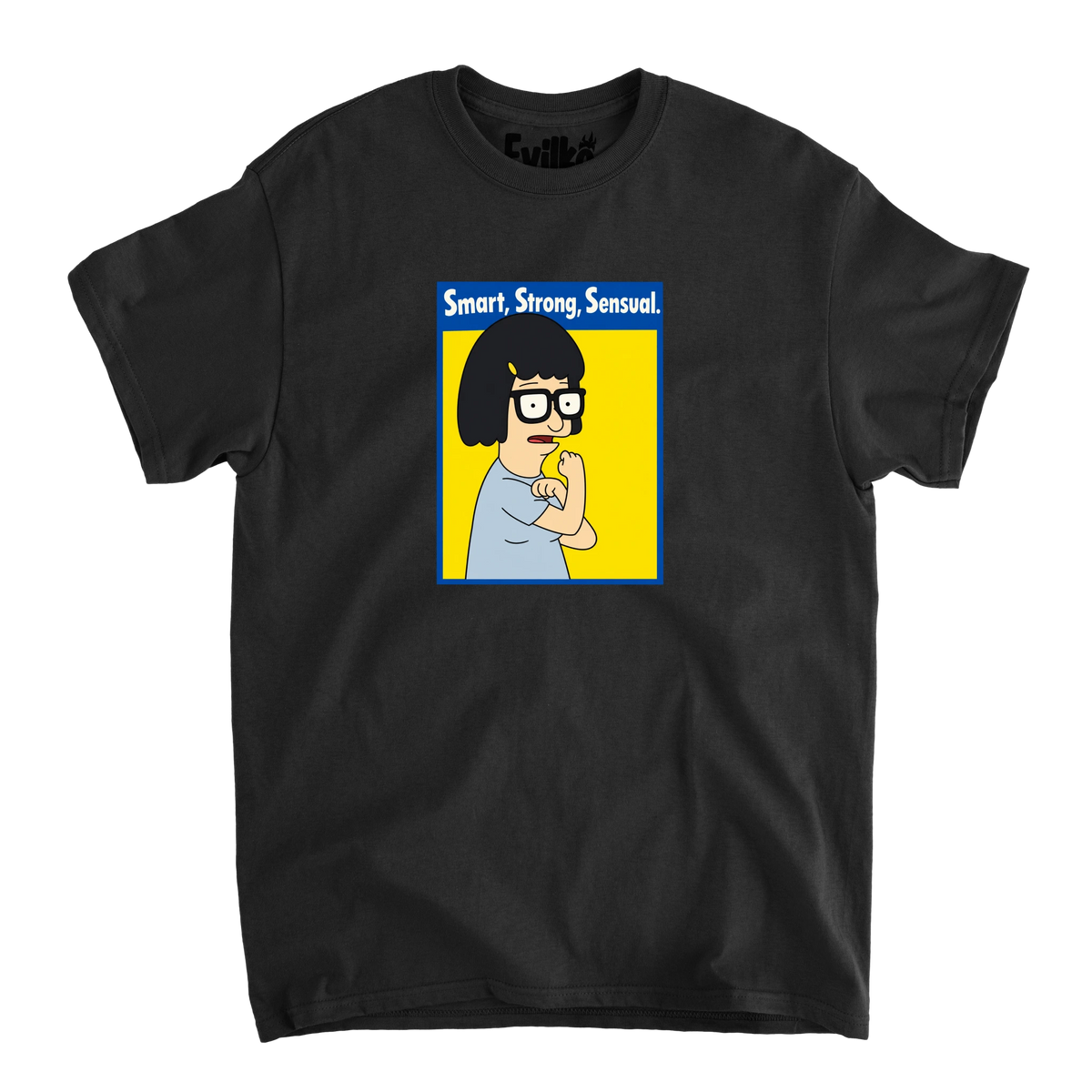 Smart Strong Sensual Tina — Mens Tee — Black — Front