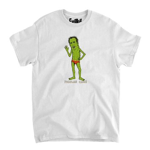 Picolas Cage — Mens Tee — White — Front