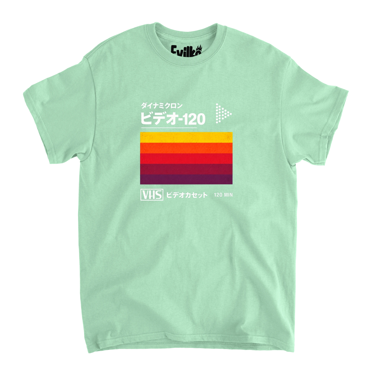 Japanese VHS Video 120 — Mens Tee — Mint — Front