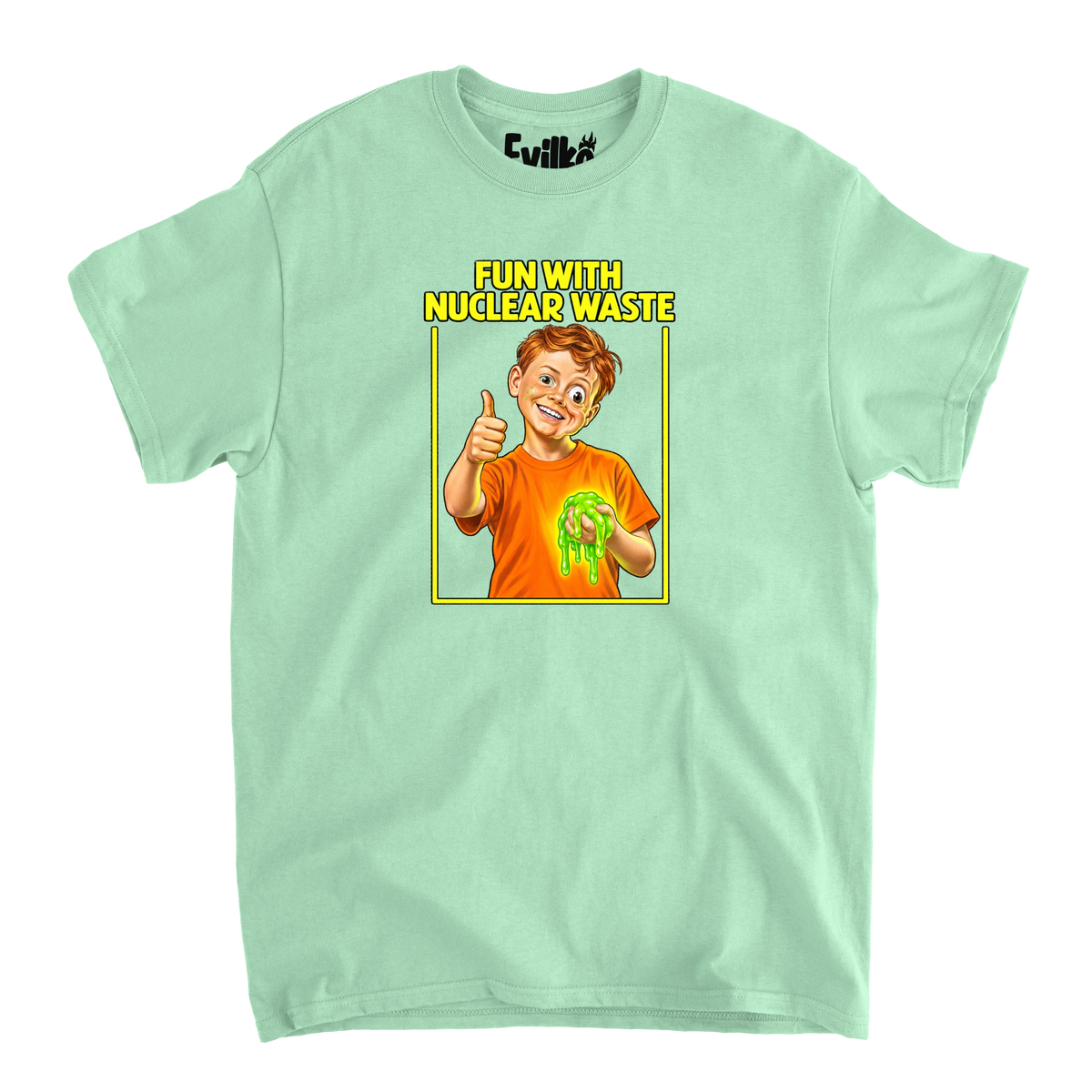 Fun With Nuclear Waste — Mens Tee — Mint — Front
