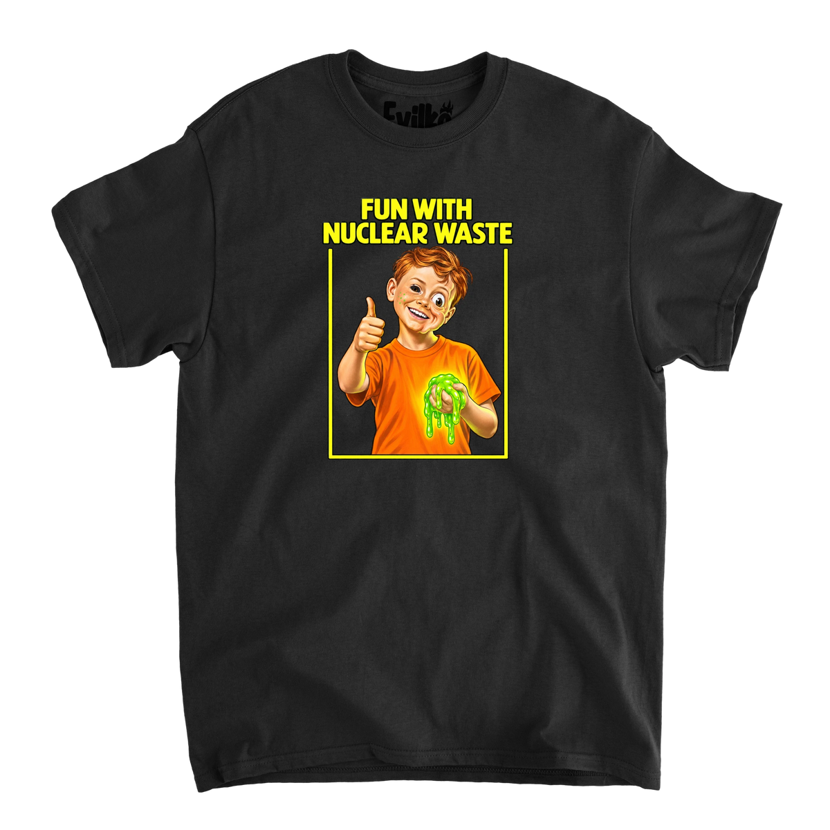 Fun With Nuclear Waste — Mens Tee — Black — Front