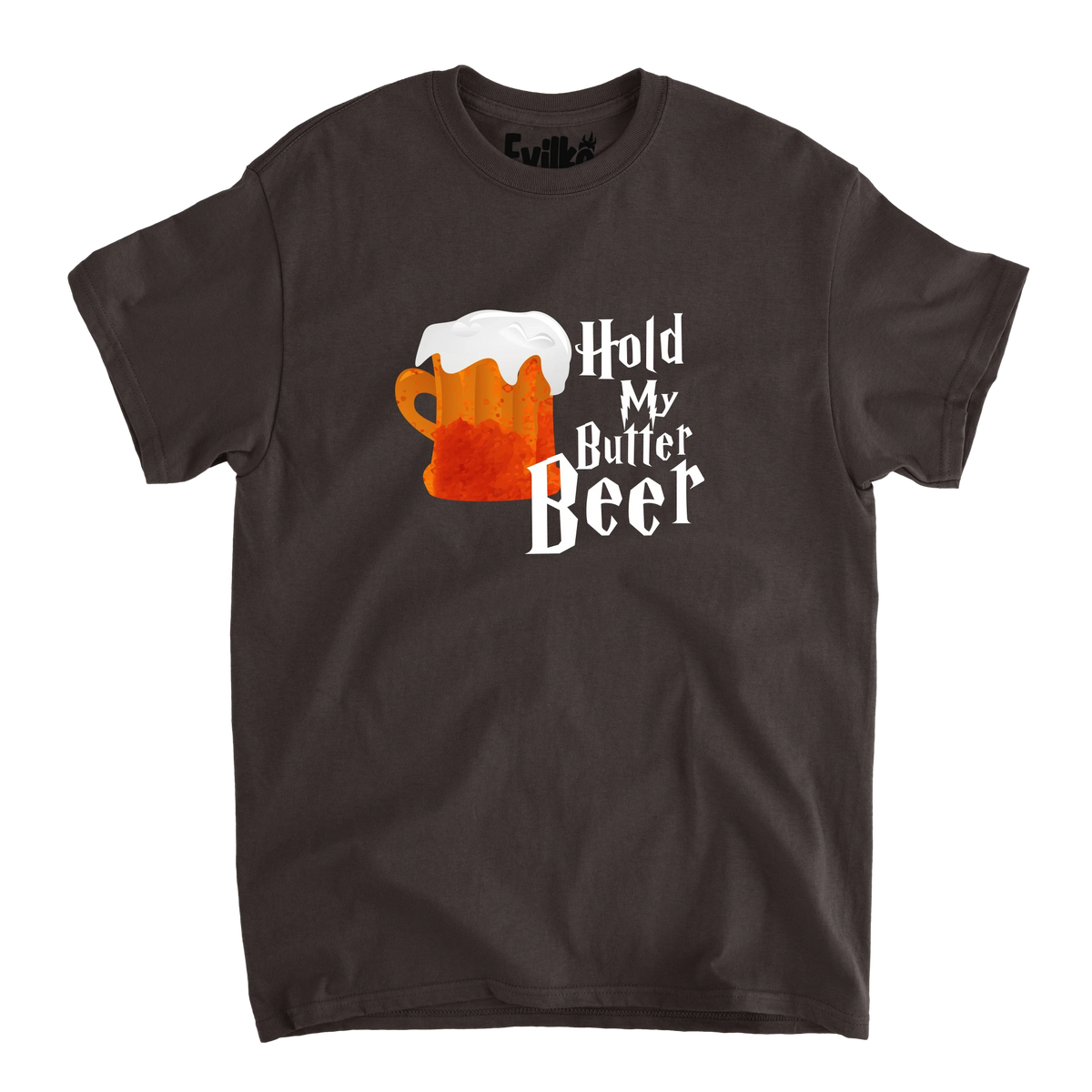 hold my butter bear — Mens Tee — Dark Chocolate — Front