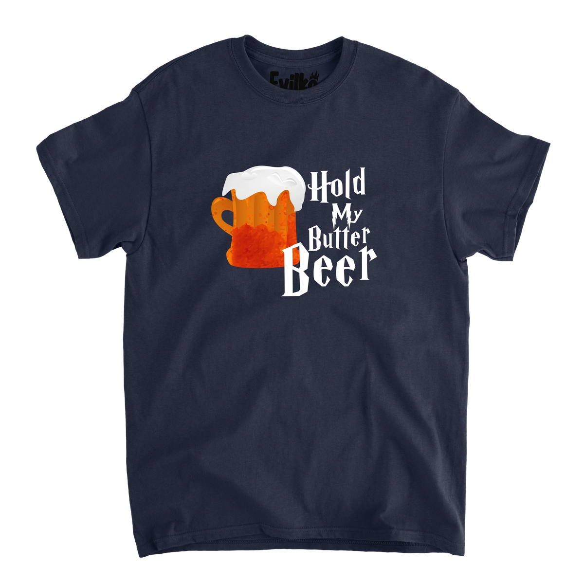 hold my butter bear — Mens Tee — Navy — Front