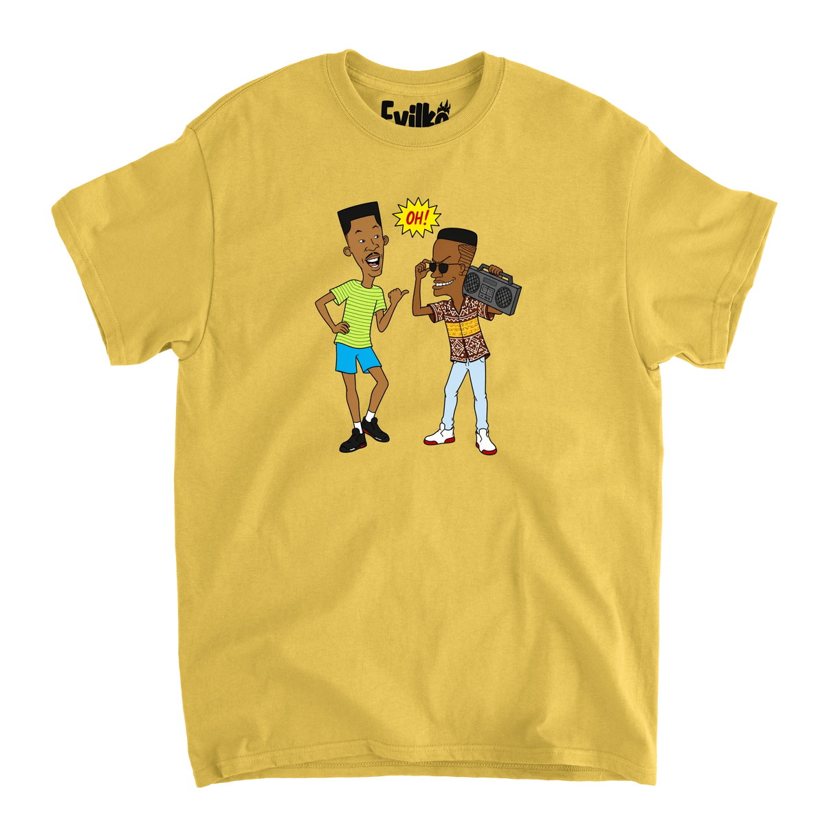 90s Hip Hop Cartoon Duo — Mens Tee — Daisy — Front