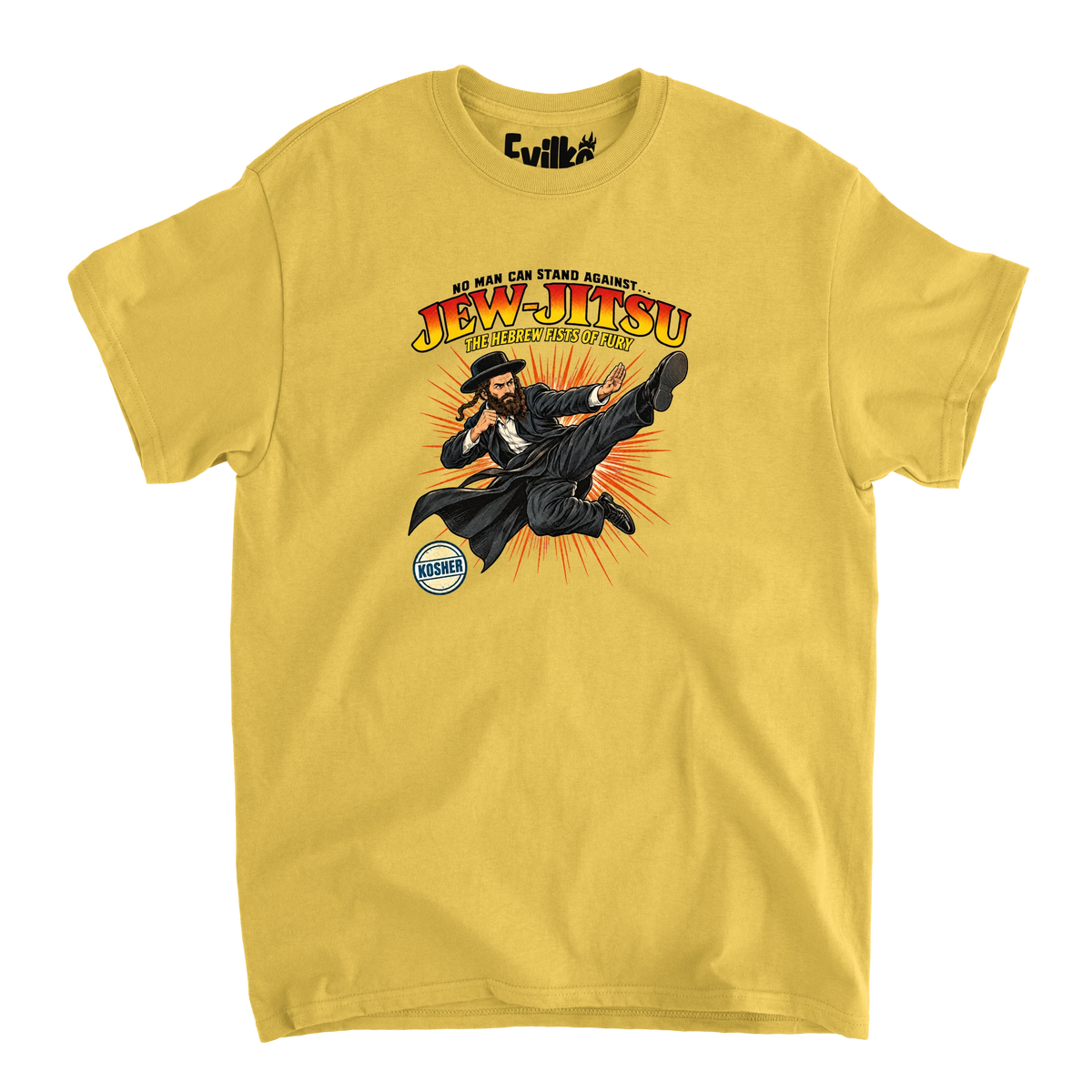 Jew Jitsu Comic — Mens Tee — Daisy — Front